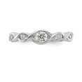 thumbnail image 4 of Solid 14K White Gold Diamond Wedding Band Ring Size 8 (.355 cttw.), 4 of 8