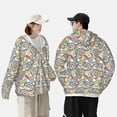 thumbnail image 4 of Daiia Paisley Floral 5 UPF 50+ Sun Protection Hoodie Jacket Lightweight Long Sleeve Sun Shirt for Women Men with Pocket Hiking Outdoor-Large, 4 of 7