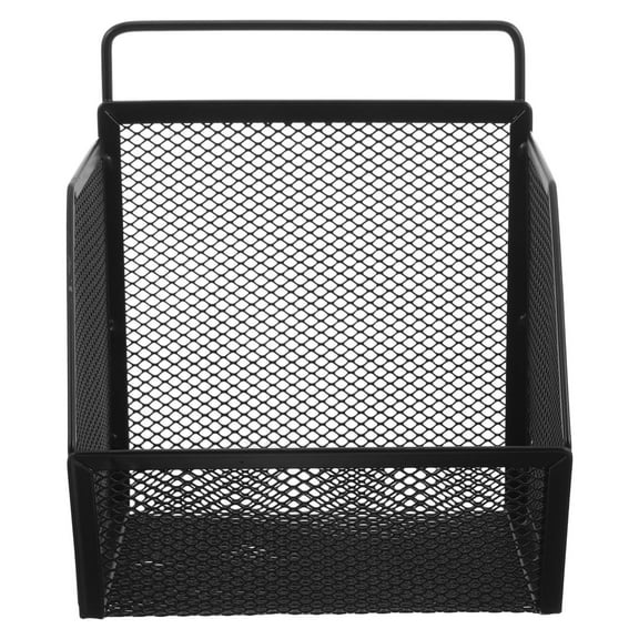 AURARMLET Wire Mesh Magazine Rack Black Metal for Office Supplies 1Pack