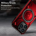 thumbnail image 6 of ShellTech for iPhone 15 Pro case Compatibe with Mag Safe compatibility and a 360-degree rotatable ring stand feature,Red, 6 of 7