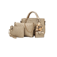 thumbnail image 1 of Juego 4 Bolsos Mujer Cartera Tote Cosméticos Tarjetero Oso Xtellar Color Dorado, 1 of 3