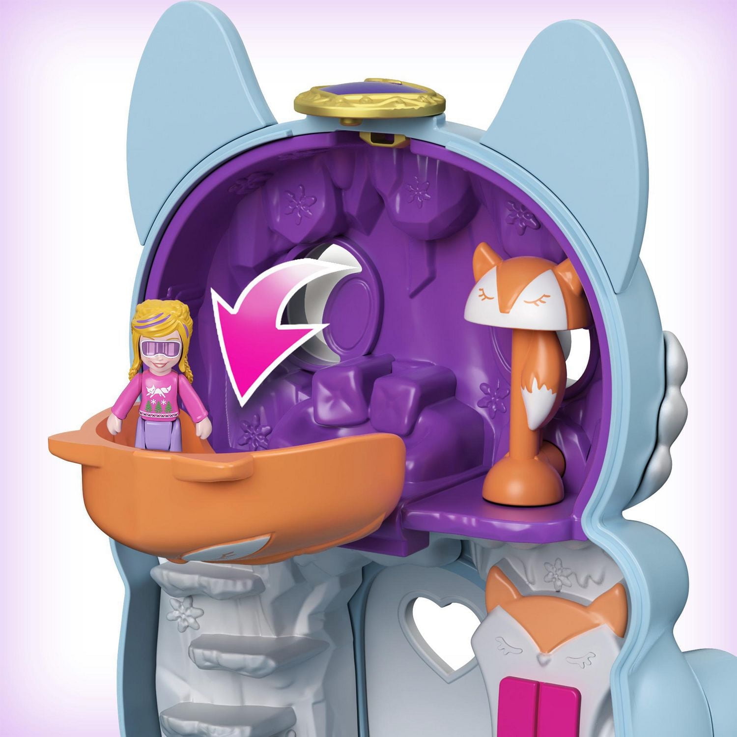 Polly Pocket Flip & Find Fox Compact