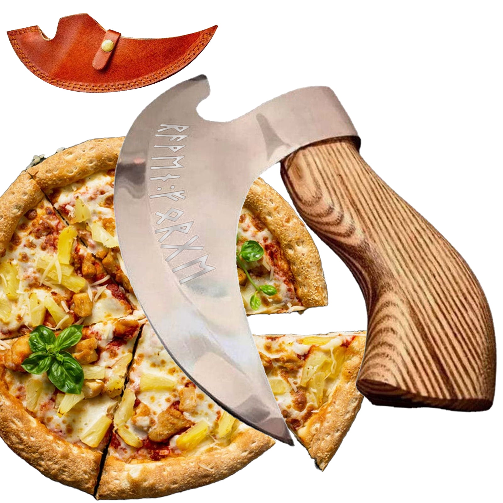 Professional Pizza Slicer with Cover, Viking Axe Pizza Cutter Stainless