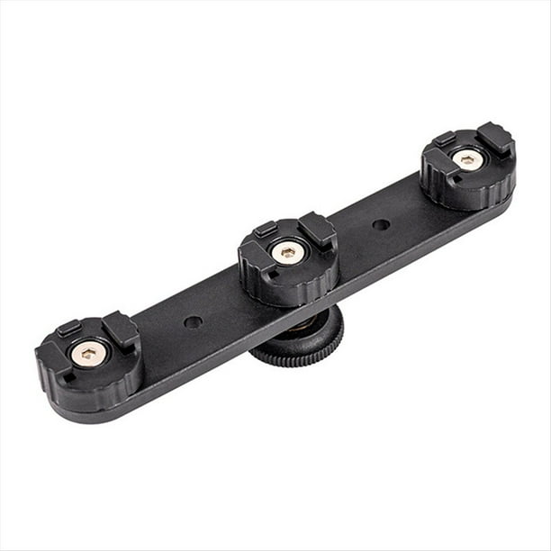Orificio de Tornillo de 1/4 Soporte de Zapata Fría Soporte de Expansión Vlog 3 Adaptador de Zapata, para Trípode de Cámara Clip para Teléfono Celular