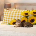 thumbnail image 3 of Spring Sunflowers Outdoor Waterproof Pillow Covers, Yellow White Plaid Farmhouse Rustic Decorative Rectangle Throw Pillowcase Sofa Cushion Sham for Patio/Couch/Chair, 20"x12" 2 Pack, 3 of 8