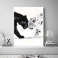 thumbnail image 5 of Mudket Black & White Leopard Panther Nuzzle Canvas Wall Art, Modern Minimalist Canvas Art for Living Room Bedroom Print for Entryway Home Decor , Framed Ready to Hang - 12"L x 8"W, 5 of 9