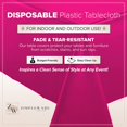 thumbnail image 2 of HAHDAXIA Nappe de Fête Jetable Standard en Plastique Magenta [Lot de 6] 54 x 108” Nappe Rectangulaire pour Usage Intérieur et Extérieur, 2 of 7