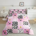 thumbnail image 2 of jejeloiu Kawaii Cattle Full Size Comforter Sets,Cute Dasiy Flowers Bedding Comforter Set,Rustic Western Farmhouse Bedding Sets For Girls Teens,Super Cozy Room Decor Reversible,3-Piece, 2 of 8