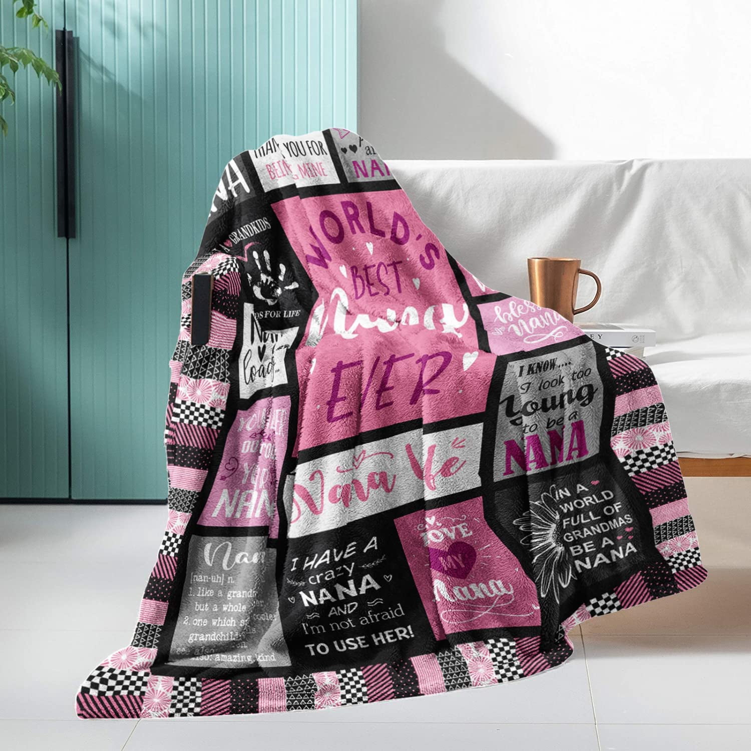Nana Gifts Blanket 50”x60” - Birthday Gift for Nana - Best Nana Ever Gifts - Happy Birthday Nana Decorations - Presents for Grandma Throw Blankets - Perfect Grandmother Gifts Ideas