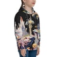 thumbnail image 3 of Picia Cute Mushroom Landscape Pattern Youth Hoodie - Warm Pullover Sweatshirt with Kangaroo Pocket, Ideal for Boys and Girls-X-Large, 3 of 6