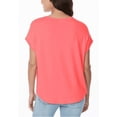 thumbnail image 2 of Buffalo David Bitton Women's French Terry Short Sleeve Tee Pink Punch, Small, 2 of 3