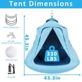 thumbnail image 6 of X-Shaped Swing set, Outdoor Hanging Tree Tent with Swing Stand, Indoor Sensory Swing Chair, 330lbs, Blue, 6 of 8