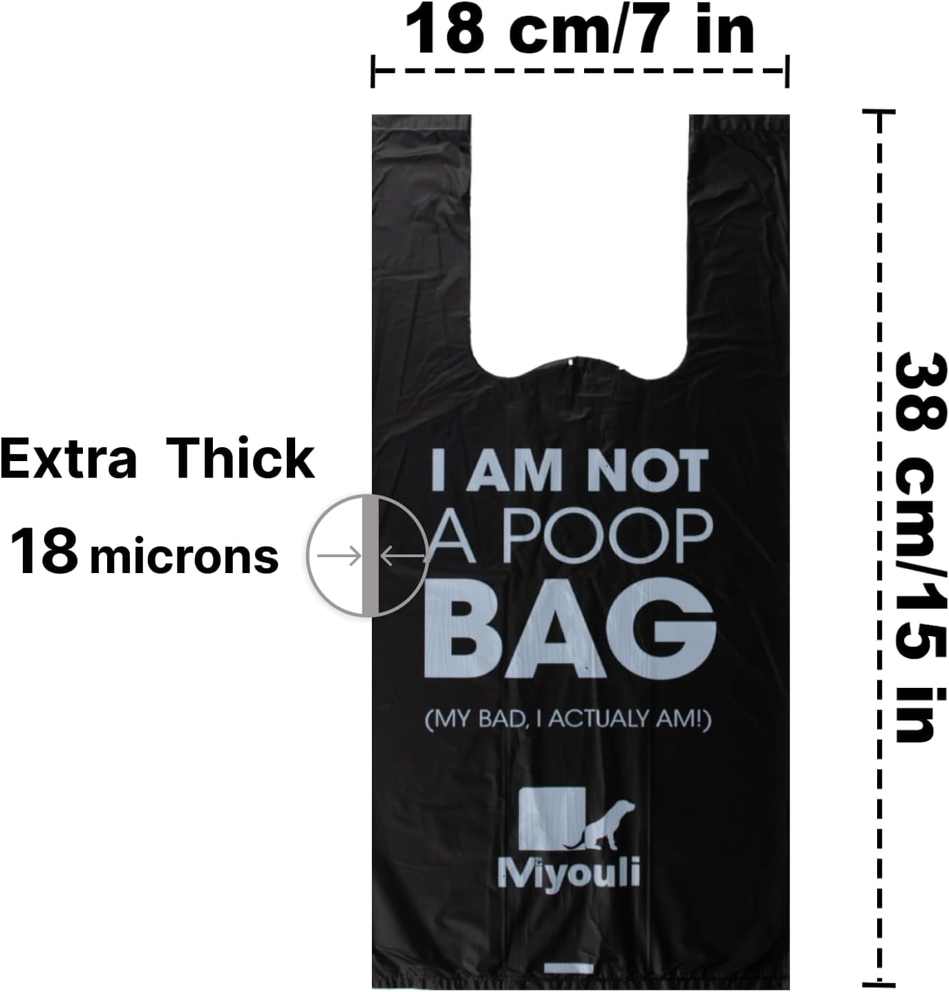 300 Counts Extra Thick Black Pet Poop Waste Bags With Handles for Dogs Ocean Wind-Scented