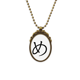 thumbnail image 1 of Carácter katakana japonés me Collar Colgante Vintage de bronce antiguo de joyeria de lujo de regalo Unbranded M, 1 of 3
