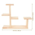 thumbnail image 2 of 1 Set Wood Plant Stand Succulent Windowsill Shelf Flower Display Holder Rack Cake Cupcake Stand, 2 of 4