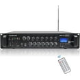 thumbnail image 2 of Sound Town Commercial Restaurant Audio Set with One 6-Zone 70V/100V Amplifier with Bluetooth, 12 x Weather-Resistant 6.5-Inch Surface-Mount Speakers, Two Dual 8-Inch Subwoofers, Black (P36X12T6B2S28), 2 of 7