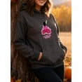 thumbnail image 4 of Casual Breast Cancer Awareness Hoodie for Men and Women, Unisex Pullover Hooded Sweatshirt, Comfortable Cotton Poly Blend, Support and Awareness Casual Outfit, 4 of 5