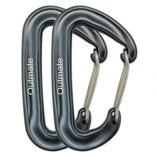 Outmate Hammock Carabiner Clip,12kN 7075 Aluminium Alloy Carabiners,Heavy Duty Clips 2645lbs/1200kg,Perfect Gear for Hammocks Camping Hiking Keyring and Utility 