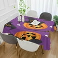 thumbnail image 4 of Coolnut Halloween Pumpkin Rectangle Tablecloth 60x120In,Dinner Table Cover for Outdoor & Indoor Patio, Picnic, BBQ, Holiday Party Halloween Decoration, 4 of 7