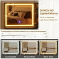 thumbnail image 2 of TROPOW Coiffeuse Cannelée de 45 Pouces avec Miroir HD Éclairé de 30 Pouces, Table de Maquillage à 5 Tiroirs avec Prise de Courant et Luminosité Réglable, Coiffeuse Moderne pour Chambre, 2 of 7
