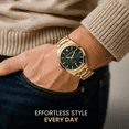thumbnail image 4 of Geoffrey Beene Men's Gold Stainless Steel Dress Watch Classic Quartz, Elegant Design, Water-Resistant, 4 of 6