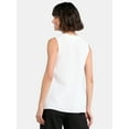 thumbnail image 3 of Time and Tru Women's Double Cloth Cotton Tank Top, Sizes XS-XXXL, 3 of 5