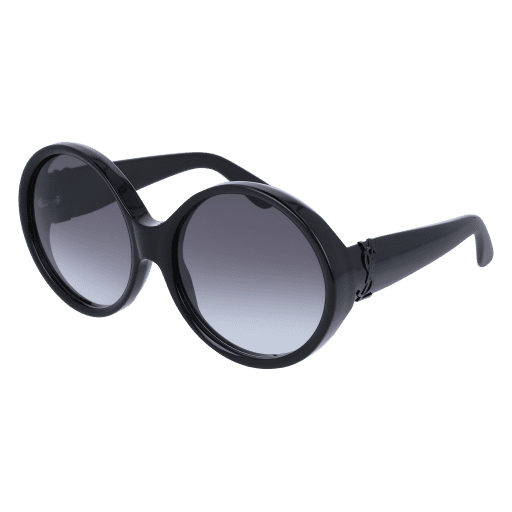 Womens Accessories Sunglasses Saint Laurent 60mm Round Sunglasses in Black 