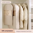thumbnail image 3 of Organizador Armario Gong Satin Down Chaqueta Comprimida Polvo (beige L), 3 of 9