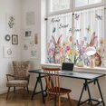 thumbnail image 5 of Easter Kitchen Curtains 45 Inch Length, Spring Watercolor Tulip Butterfly Flower Plant Tiers Curtains for Bathroom Bedroom Cafe, Light Filtering Small Window Treatment Short Drapes 2 Panels 42"Wx45"L, 5 of 8