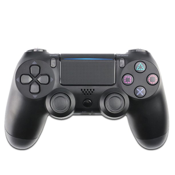 Wireless Bluetooth Controller Ps4 Controller Wireless Bluetooth Gamepad For Playstation 4 Compatible With Windows Pc Android Ios Black Walmart Com