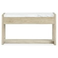 thumbnail image 6 of Magnussen Home Preston Gallery Buff And Antique Silver Rectangular Sofa Table, 6 of 9