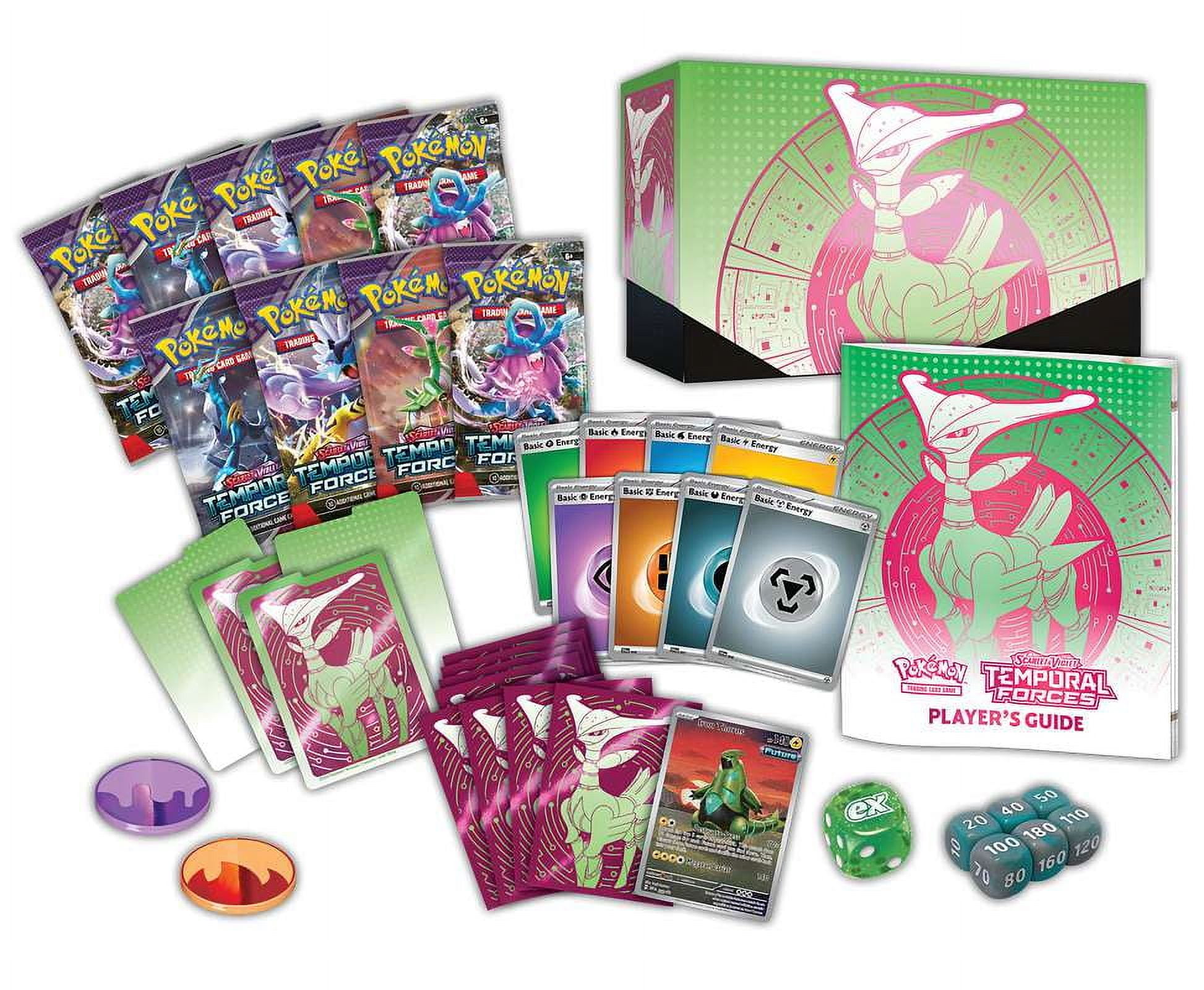 Pokemon Scarlet & Violet Temporal Forces Iron Leaves Elite Trainer Box (9 Booster Packs, 1 Foil Promo Card, 65 Card Sleeves & More)