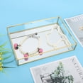 thumbnail image 4 of Samfox Makeup Cases, Vintage Metal Glass Storage Box Jewelry Cosmetics Display Boxes(L), 4 of 7
