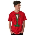 thumbnail image 3 of Ugly Christmas Santa's Elf Tuxedo Men's Graphic T Shirt Tees Brisco Brands S, 3 of 5
