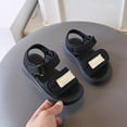 thumbnail image 6 of Staki Sandals for Teens Girls Sandals With Double Strap And Buckle - Lightweight Toddler Sandals - Cushioned Footbed Sandal(Black,8.5 Toddler), 6 of 7