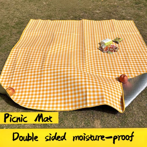 Typpkmm Outdoor Moisture-Proof Mat with Thickened Picnic Mat, Camping