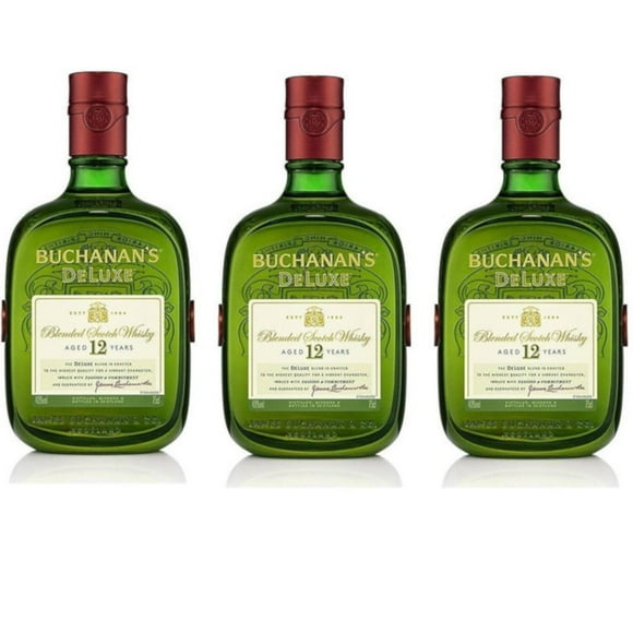 Paquete de 3 Whisky Buchanans Blend 12 Años 750 ml Buchanans Blend 12 Años