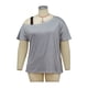 thumbnail image 3 of Just My Size Túnica de jersey Slub de talla grande para mujer con cuello de ganchillo Zhivalor FSHY023-6, 3 of 5