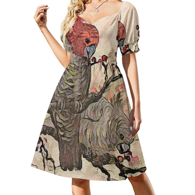 Vestido de manga corta Gang Gang, vestido de traje de verano para mujer, vestido de noche de verano para mujer, vestidos de ceremonia para mujer