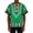 Green, variant on African Print Short Sleeve Crew Neck T Shirt Distinctive Geometric Patterns Casual Graphic Tee Light Blue L