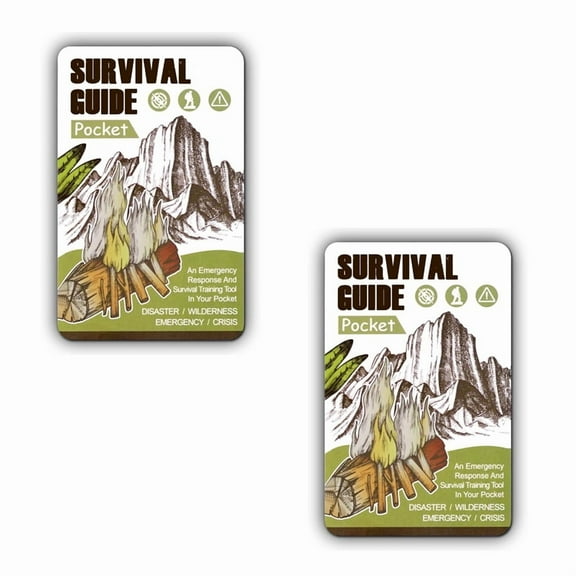 PMCAF EDC Survival Kit - Military Grade Emergency, First Aid, and Preparedness Pocket Guide Waterproof 2Pack