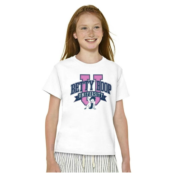 Retro Cartoon Betty Boop University Girls Kids T Shirt Tees Teen Brisco Brands L
