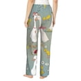 thumbnail image 3 of Xecao Cute Farm Birds Women's Straight Lounge Pajama Pants: The Epitome of Relaxed Sleepwear, 3 of 9