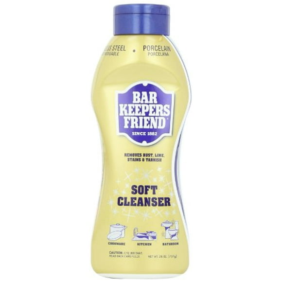 Bar Keepers Friend 11626 Anti-Bacterial BathKitchen Cleaner, 26 oz, Bottle, White, Liquid, Citrus