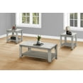 thumbnail image 2 of Table Set, 3Pcs Set, Coffee, End, Side, Accent, Living Room, Laminate, Grey, Transitional, 2 of 5