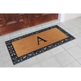 thumbnail image 3 of A1 HOME COLLECTIONS LLC A1HC Rubber and Coir Paisley Border Heavy Duty Non-Slip Durable Double Door Monogrammed Doormat 30"X60" Q, 3 of 5