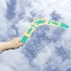 thumbnail image 1 of Bumerang Juego al aire libre de madera Boomerang Toys Throw Catch Flying Disc Sports Toys, 1 of 3