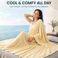 thumbnail image 5 of huayou Solid Yellow Flannel Throw Blanket Lightweight Soft Cooling Blanket 78.7 x 59.11 inch for Bed Couch Living Room, 5 of 9