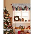 thumbnail image 3 of Christmas Valances for Windows Gray Xmas Trees Christmas Kitchen Curtain Valances Star Snowflakes Grey Window Curtain Treatment Short Topper Curtains Seasonal Valance Christmas Decor,54x18 inch, 3 of 6