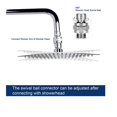 thumbnail image 7 of Taplcvy Adjustable Shower Head Swivel Ball Adapter, Universal 360° Shower Connector with Leak-Proof Design, Solid Metal Joint Extension for Handheld & Fixed Shower, 7 of 7